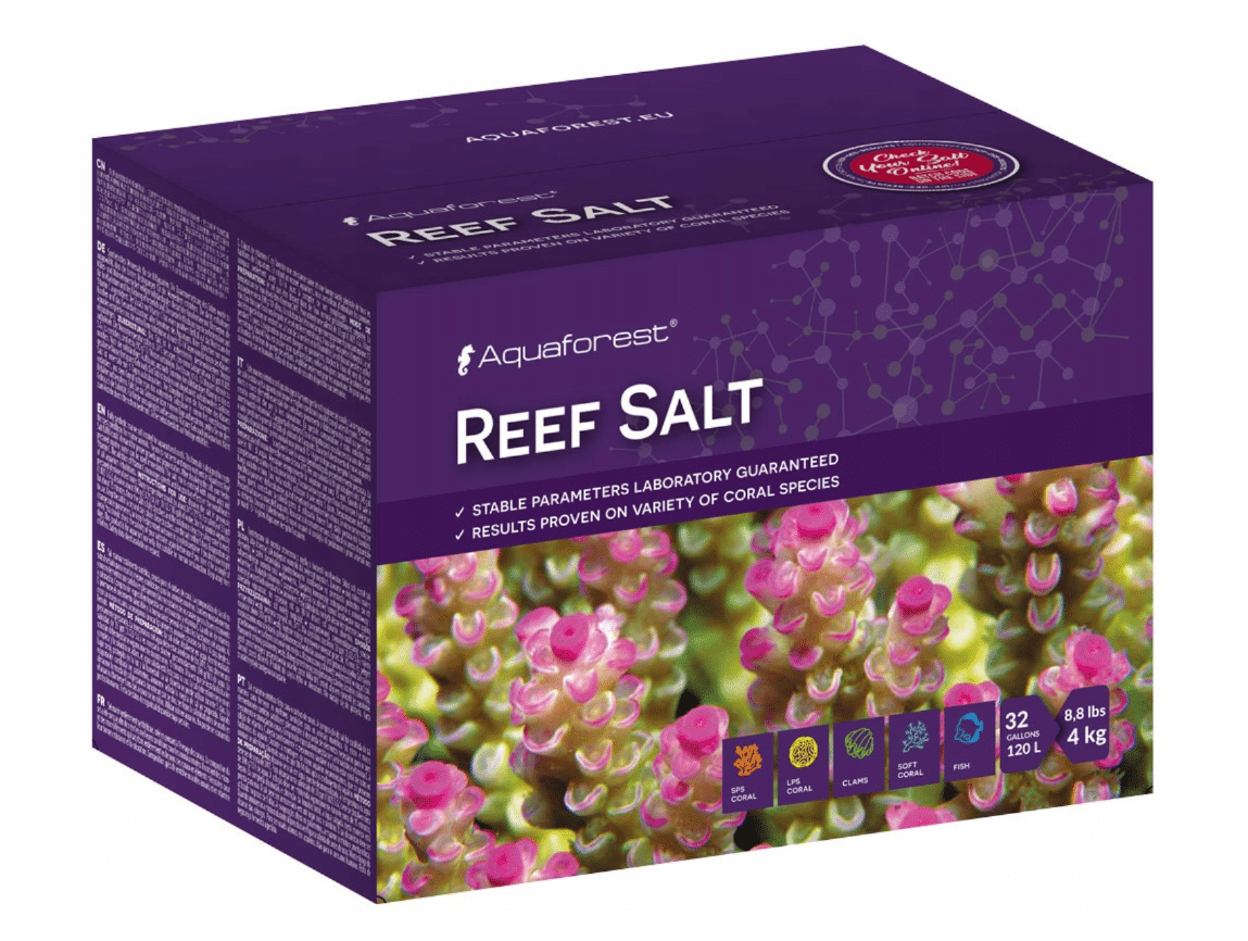 Sal Reef Salt 4 kg (caja) Aquaforest - Rinde 120 litros 1