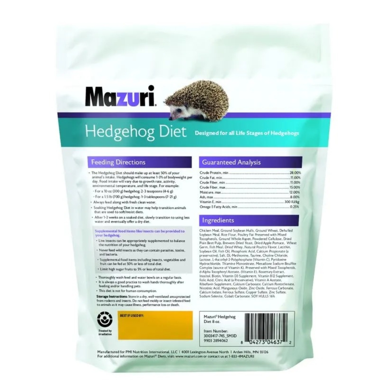 Alimento Erizo de Tierra Hedgehog Diet 500g 2