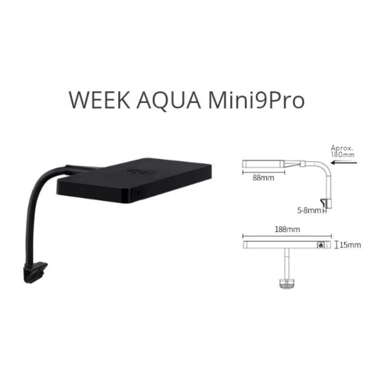 Week Aqua Mini 9 Pro Iluminacion Led Para Pequeños Acuarios  2