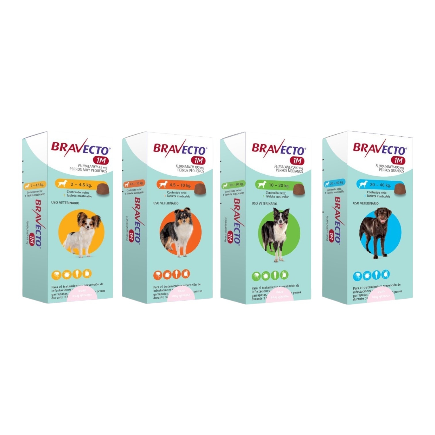 Antiparasitario Bravecto 1M (37 días) Perros  1