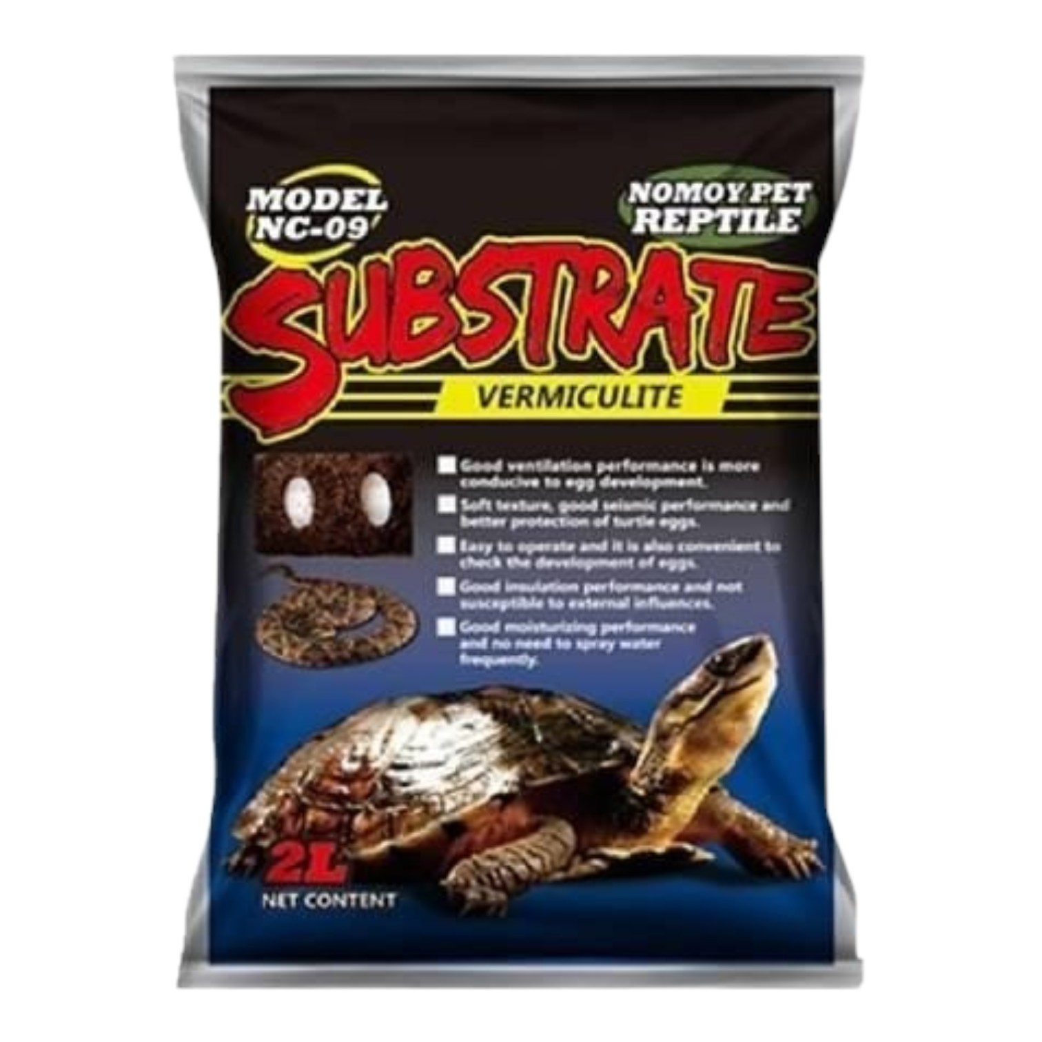 Sustrato Vermiculita Reptiles Nomoy Pet NC-09 2L 1