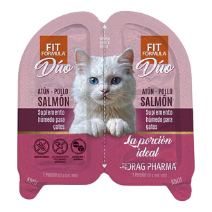 Suplemento Humedo Gato Fit Formula Duo Atun Pollo Salmon 70g Snack