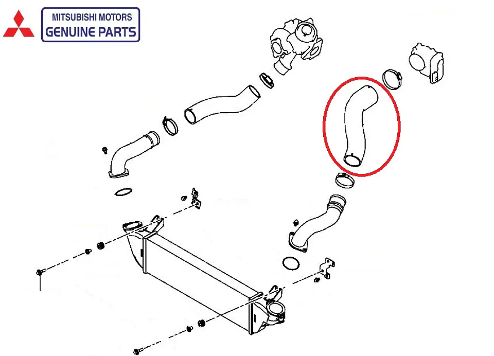 Manguera Salida Intercooler 2016-2023 | Original — L200 KL1/KK1 2