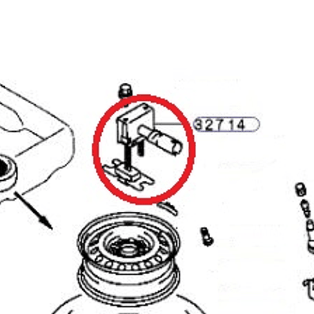 Carro / Tecle Rueda repuesto 2