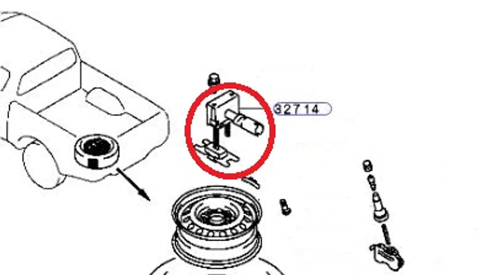 Carro / Tecle Rueda repuesto 2016-2023 | Original — L200 KL1/KK1 2
