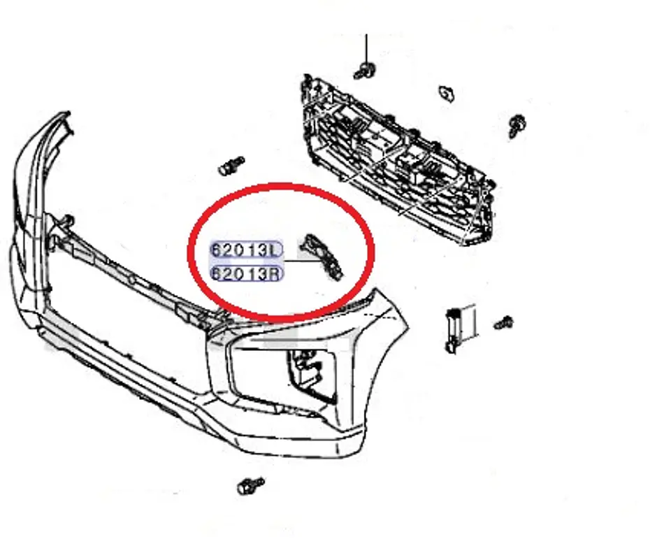 Mensula / Guia Parachoques Delantero Derecho (RH) 2020-2023 | Original — L200 KK1 3