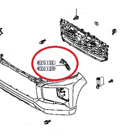 Mensula / Guia Parachoques Delantero Izquierdo (LH) 2