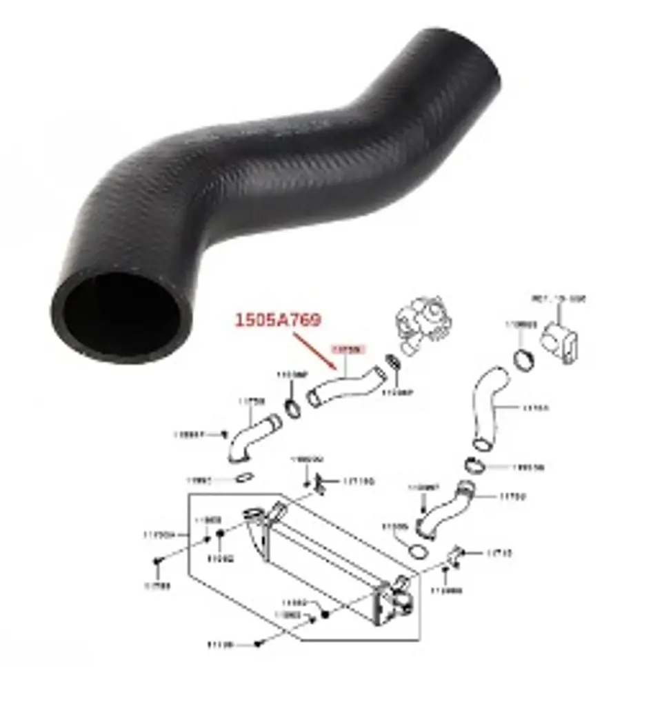 Manguera Entrada Intercooler 2016-2023 | Original — L200 KL1/KK1 2