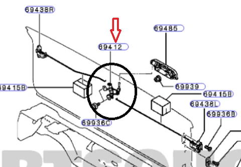 Sistema apertura portalon 2020-2023 — L200 KK1