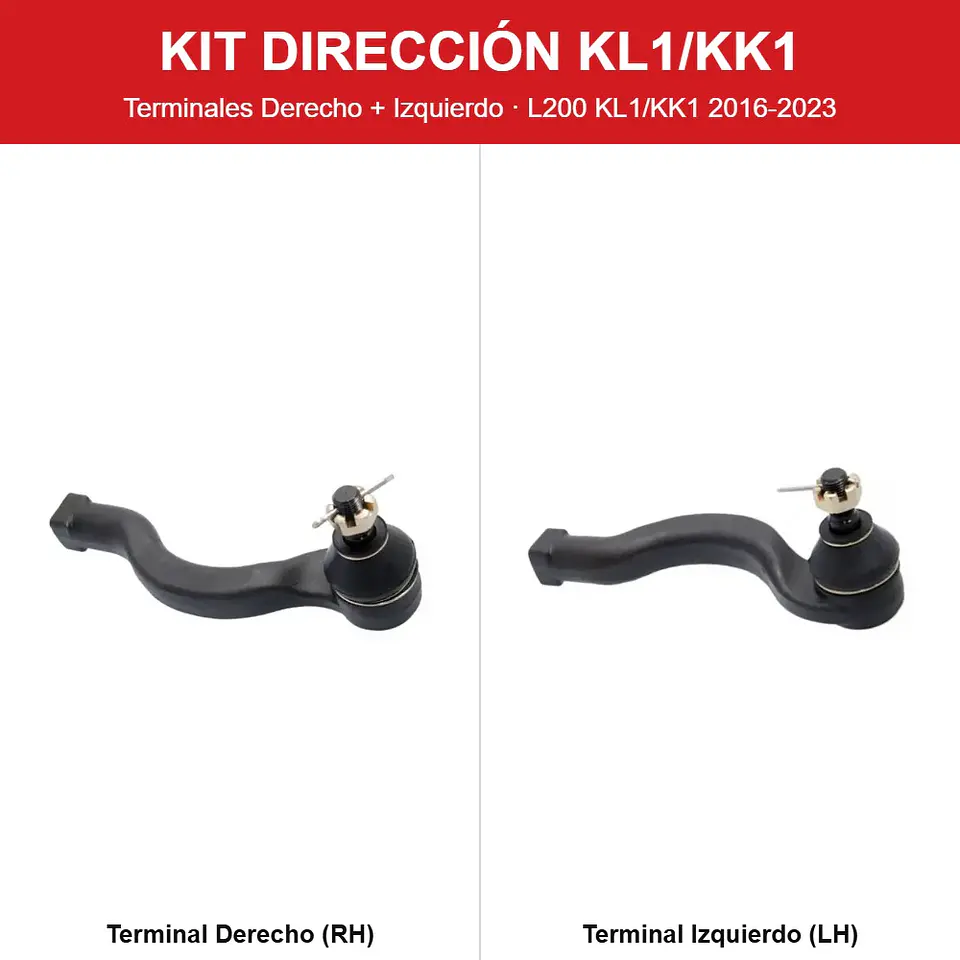 Kit Dirección KL1/KK1 2016-2023 — Terminales Derecho + Izquierdo L200 1