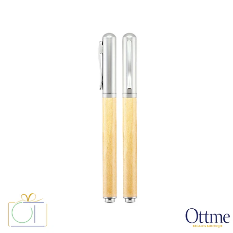 Roller Pen Bamboo y Metal Personalizable