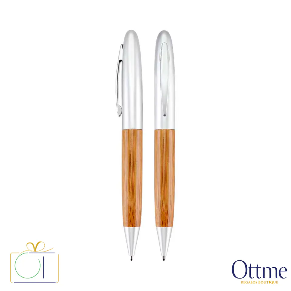 Deluxe Bolígrafo Bamboo/Metal Personalizable 1