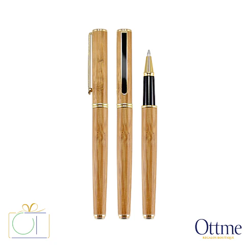Deluxe Roller Pen Bamboo Personalizable