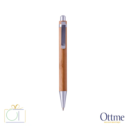 Bolígrafo Bambú NAGANO PEN Tinta Azul Personalizable