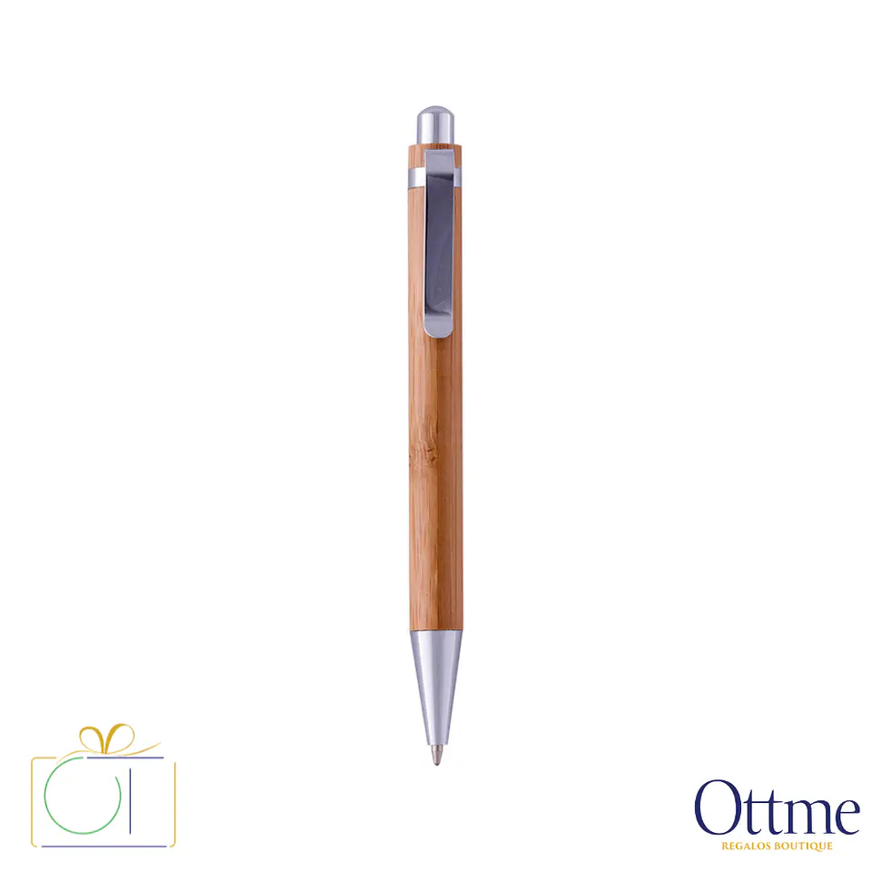 Bolígrafo Bambú NAGANO PEN Tinta Azul Personalizable 1