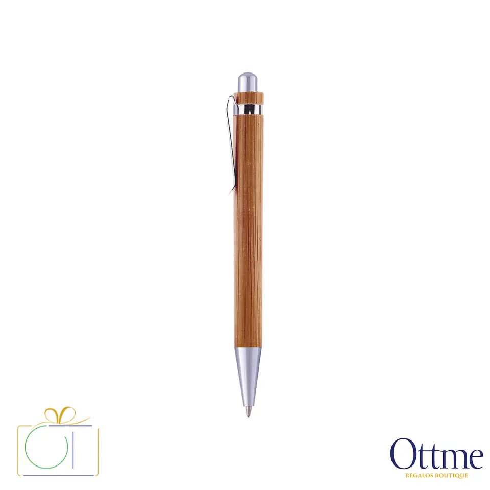 Bolígrafo Bambú NAGANO PEN Tinta Azul Personalizable 2
