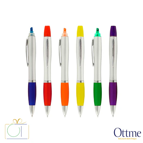 Bolígrafo con Destacador Wind Satin Personalizable