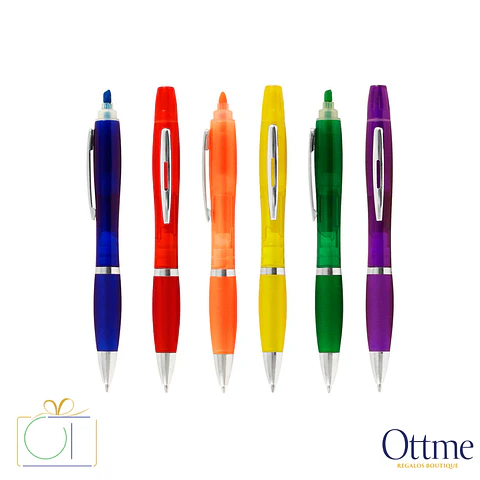 Bolígrafo con Destacador Wind Color Personalizable