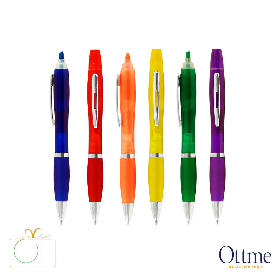 Bolígrafo con Destacador Wind Color Personalizable 1