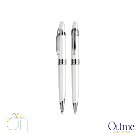 Bolígrafo Metálico White Pearl Personalizable