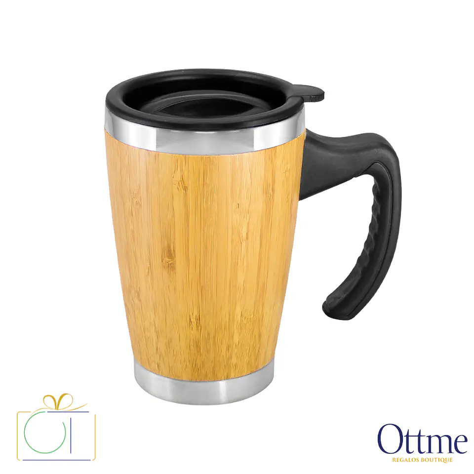 Mug de Bamboo con Asa Plástica 400cc Personalizable 1