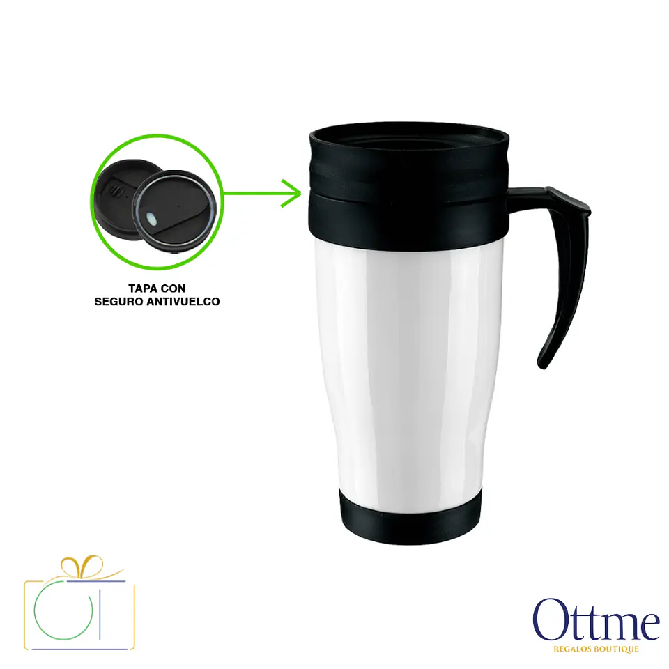 Mug Térmico Plástico 400cc Personalizable 3