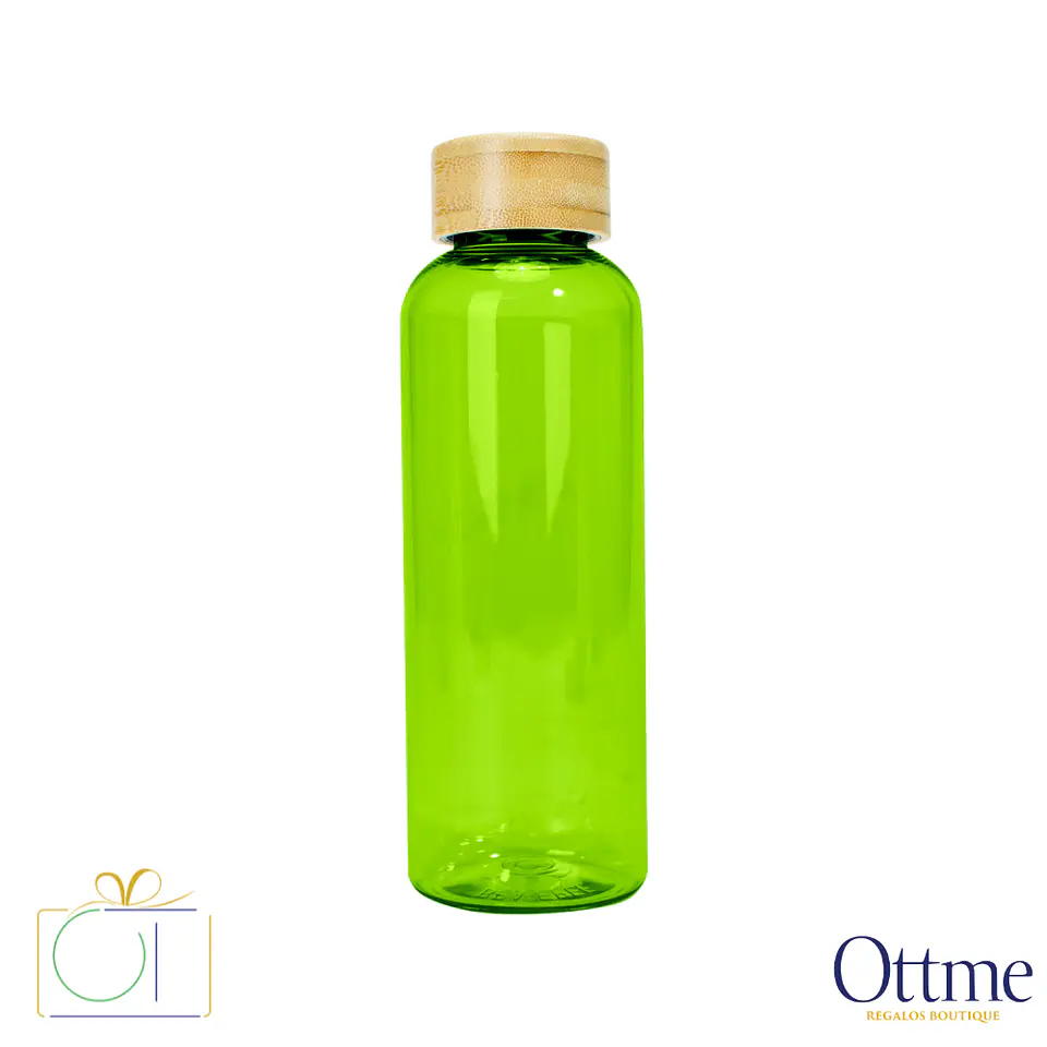 Botella PET Tapa Bamboo AINOA 550cc Personalizable 3