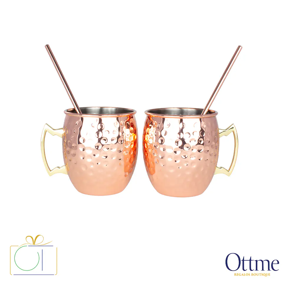 Set Moscow Mule Encobrizado 500cc Personalizable 1