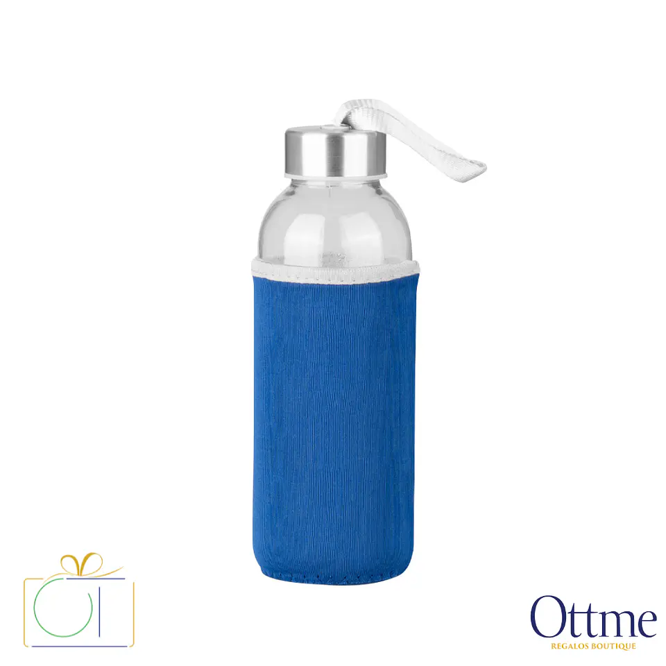 Botella de Vidrio Silica con Funda Neopreno 440cc Personalizable 2