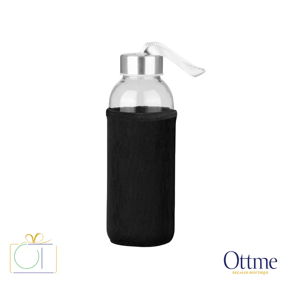 Botella de Vidrio Silica con Funda Neopreno 440cc Personalizable 5