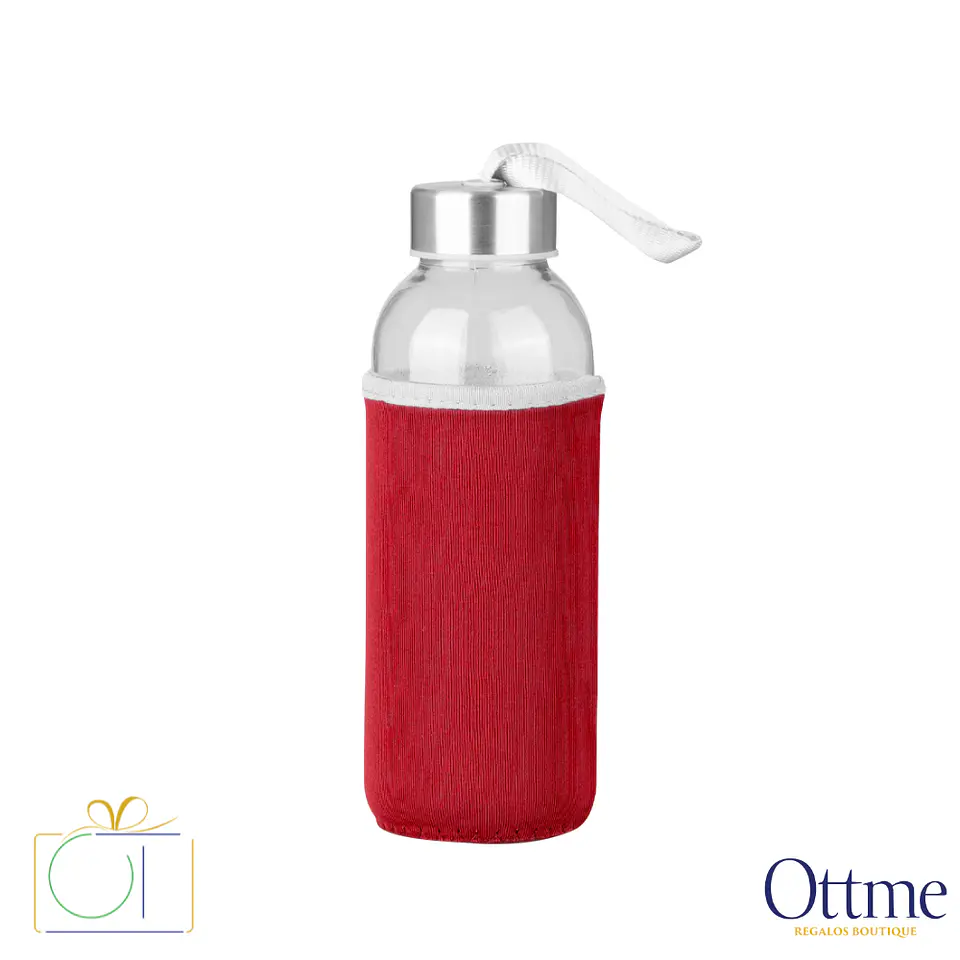 Botella de Vidrio Silica con Funda Neopreno 440cc Personalizable 6