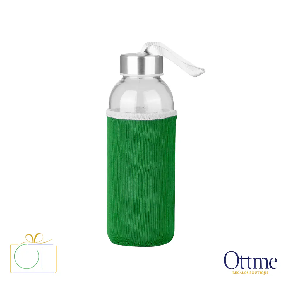 Botella de Vidrio Silica con Funda Neopreno 440cc Personalizable 7