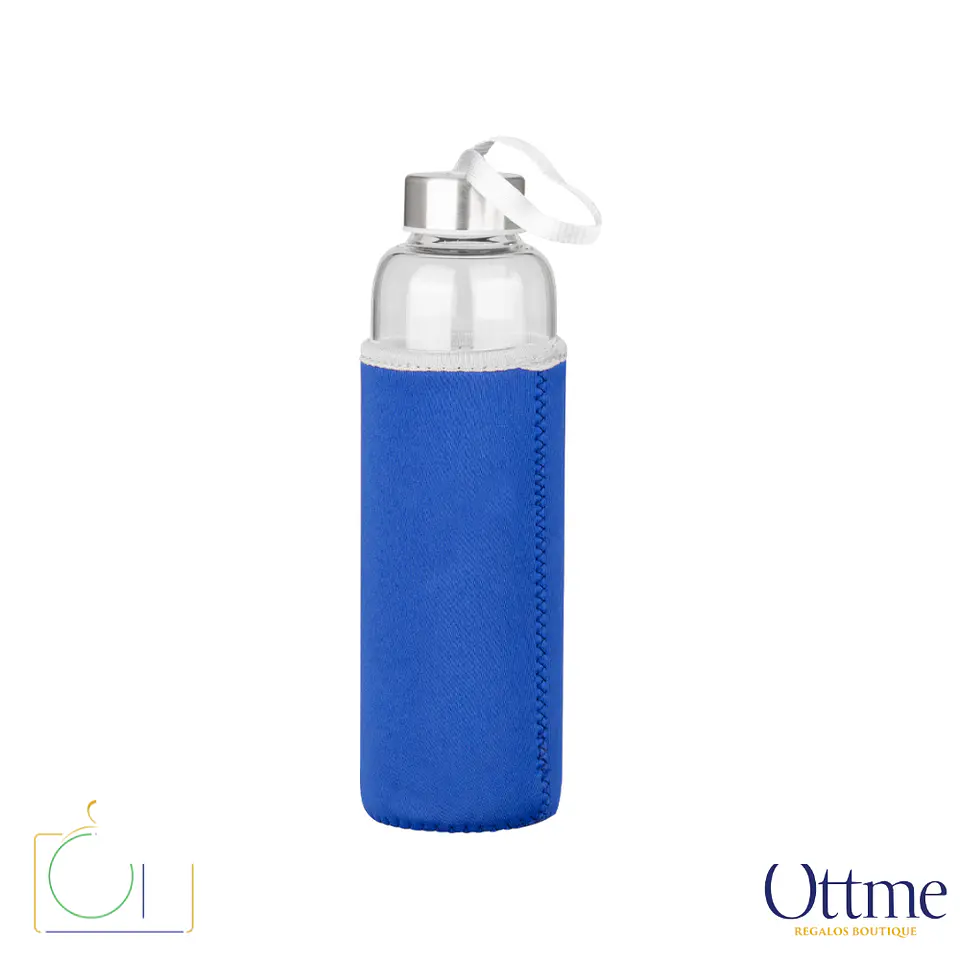 Botella de Vidrio Borosilicato con Funda Neopreno 580cc Personalizable 2