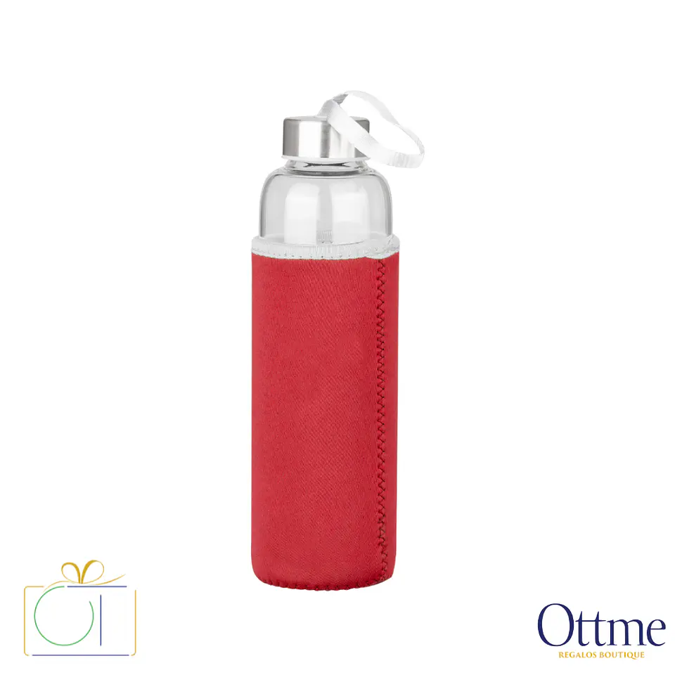 Botella de Vidrio Borosilicato con Funda Neopreno 580cc Personalizable 4