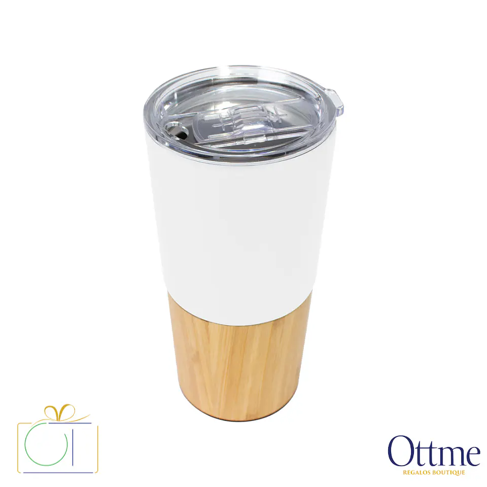 Mug Metálico Bamboo AURUS 500cc Personalizable 3