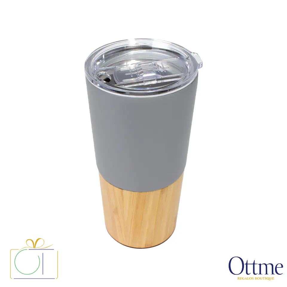 Mug Metálico Bamboo AURUS 500cc Personalizable 4