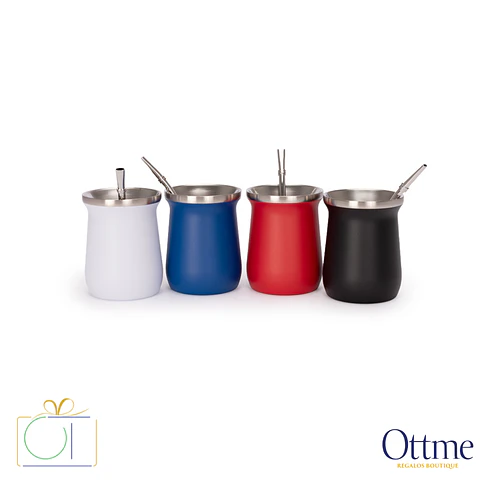 Vaso Térmico MATE 300cc con Bombilla Personalizable