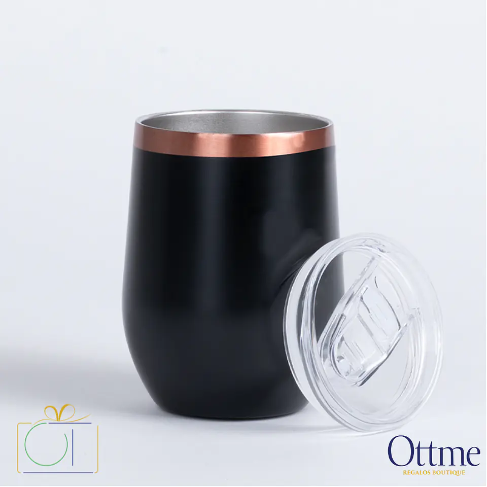 Vaso Térmico Negro/Encobrizado LEEDS 350cc Personalizable 1