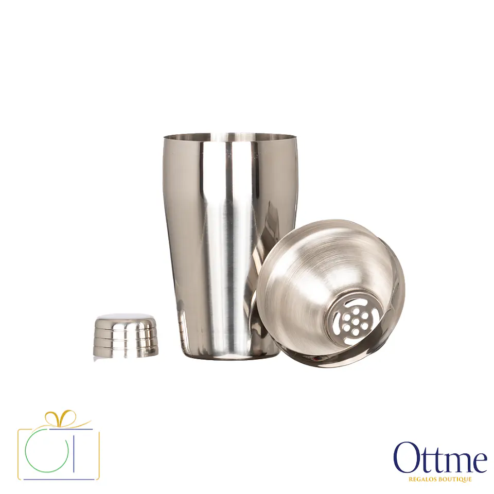 Coctelera Metálica Plateada SILVER 500cc Personalizable 3