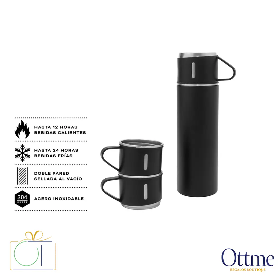 Termo TRITER 500cc con 3 Tazas Personalizable 2