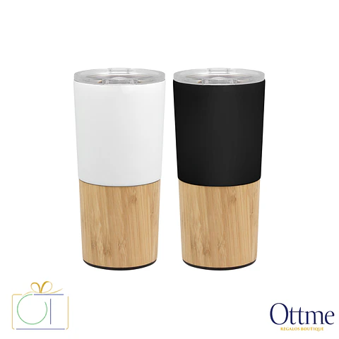 Mug Térmico NORDICO 600cc con Bambú Personalizable