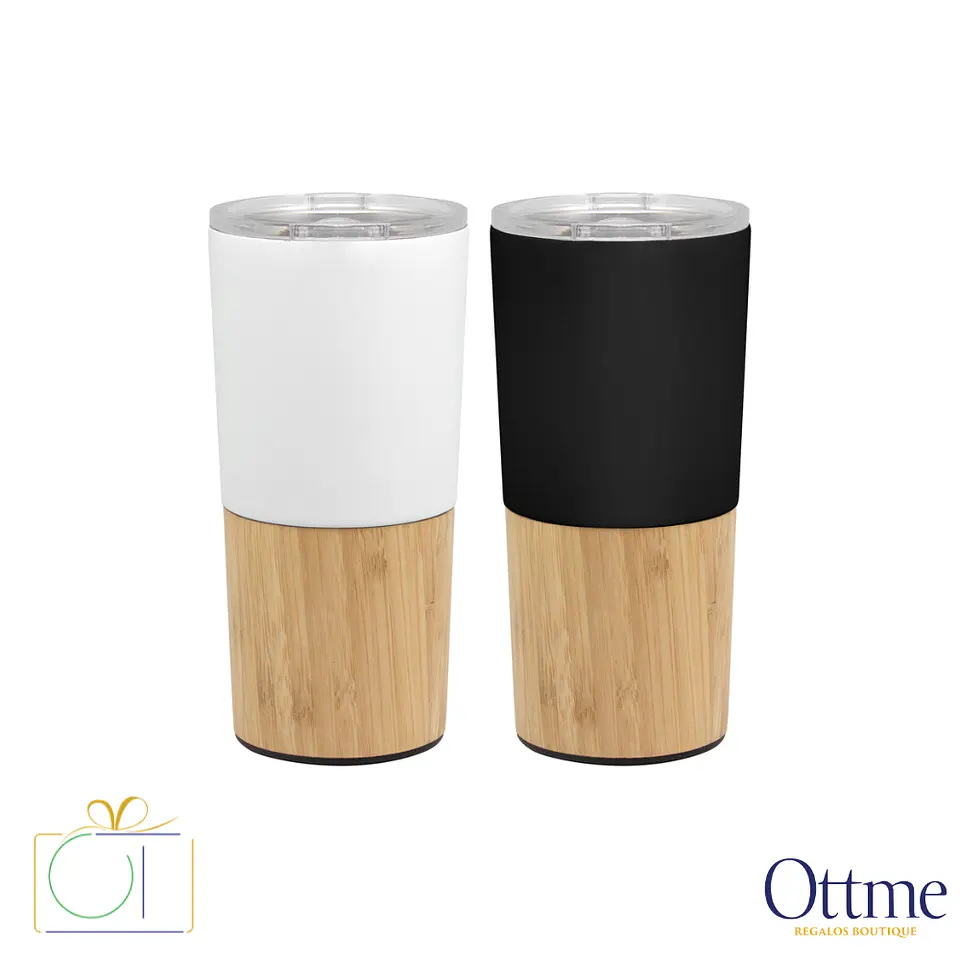 Mug Térmico NORDICO 600cc con Bambú Personalizable 1