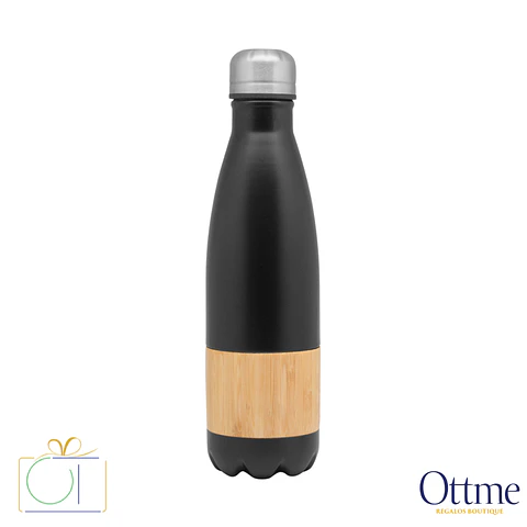 Botella Térmica TRACY 500cc con Bambú Personalizable
