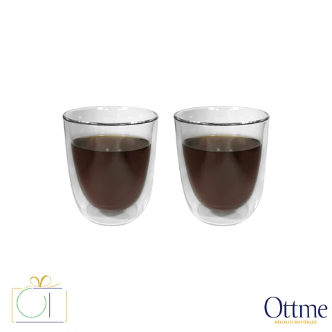 Set de Vasos de Vidrio DOUBLE 280cc Personalizable