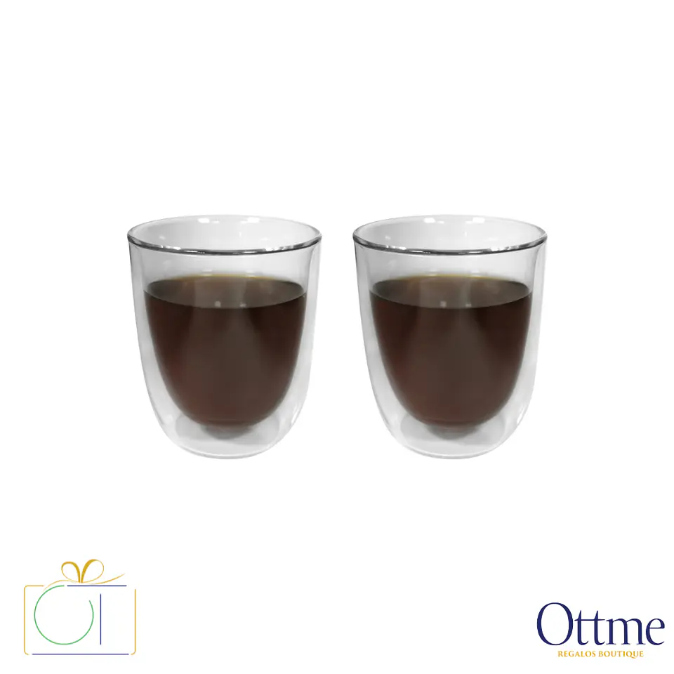 Set de Vasos de Vidrio DOUBLE 280cc Personalizable 1