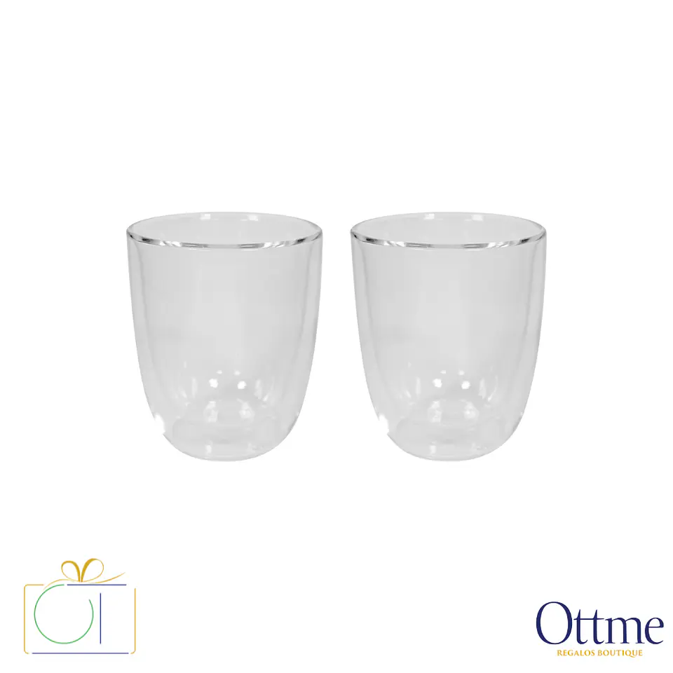 Set de Vasos de Vidrio DOUBLE 280cc Personalizable 2