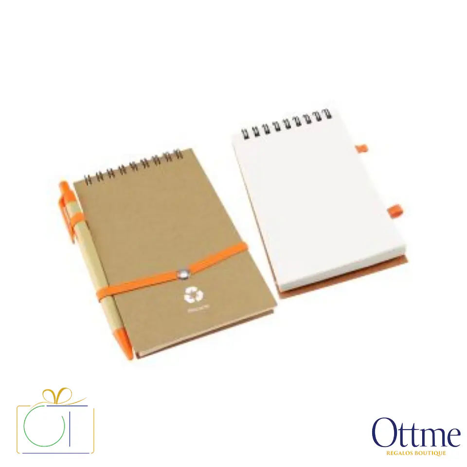 Libreta Ecológica 70 Hojas con Bolígrafo Personalizable 3