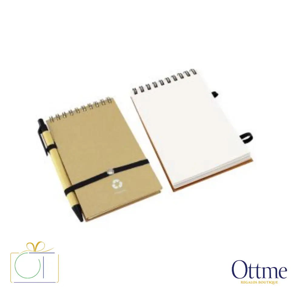 Libreta Ecológica 70 Hojas con Bolígrafo Personalizable 4