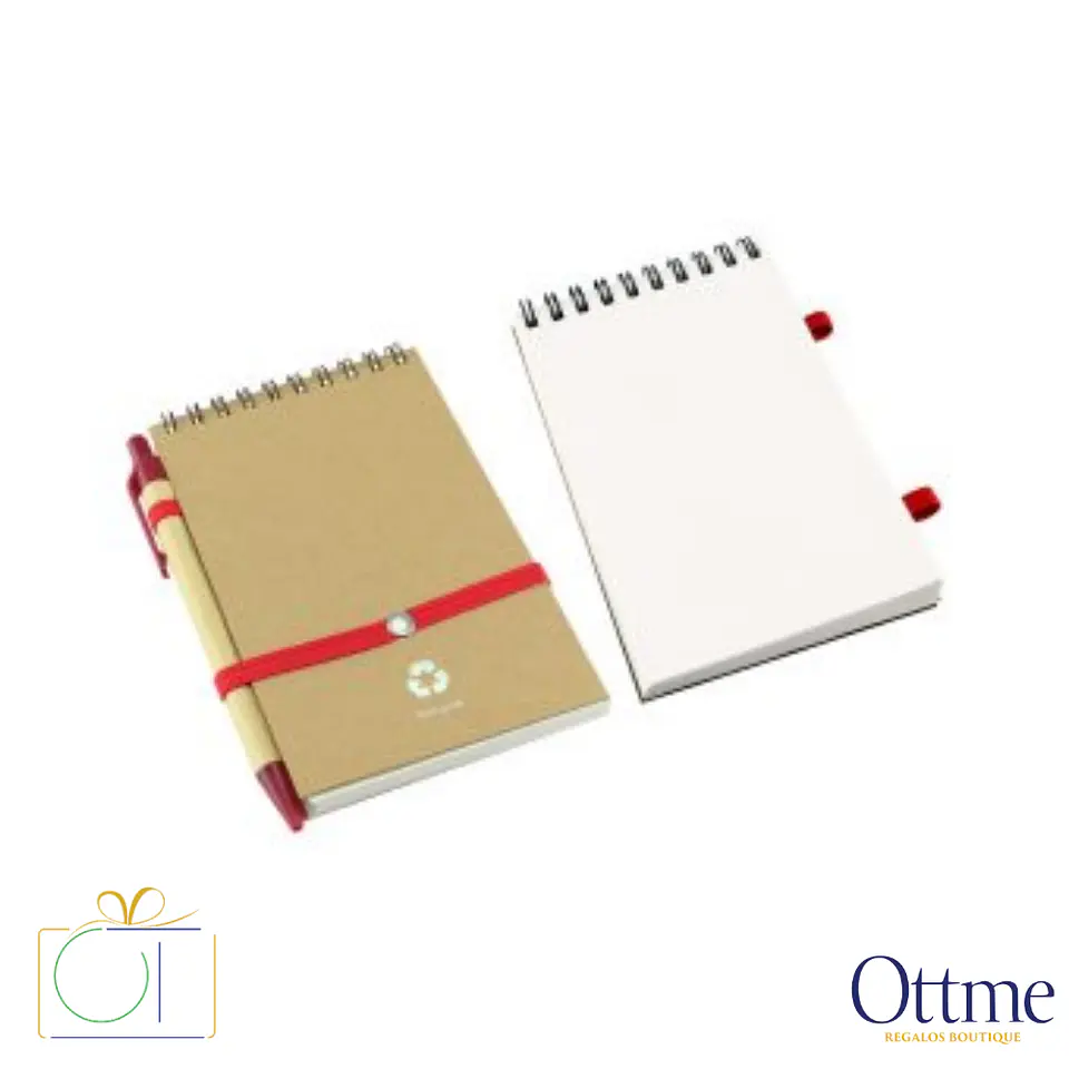 Libreta Ecológica 70 Hojas con Bolígrafo Personalizable 5