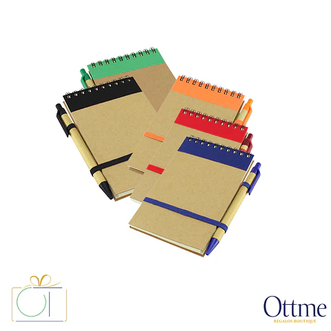 Libreta Ecológica 70 Hojas con Bolígrafo Personalizable